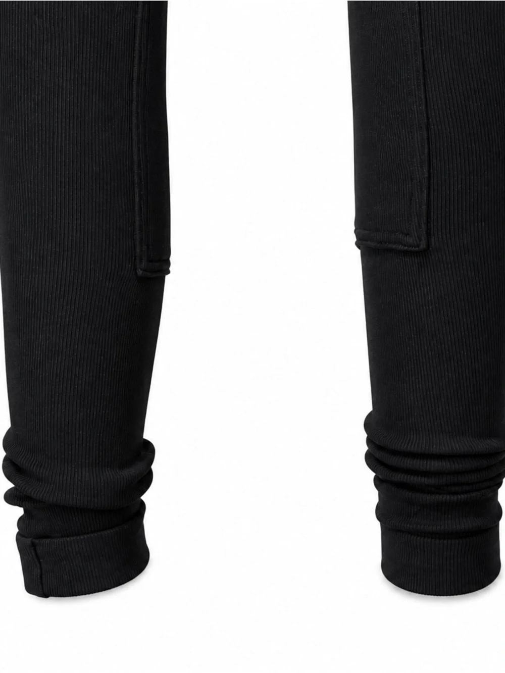 American Apparel Riding Pant Black Ribbed High-Waist Pants – XS